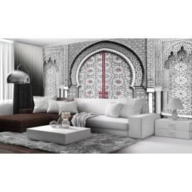 Stickers trompe l'oeil porte marocaine