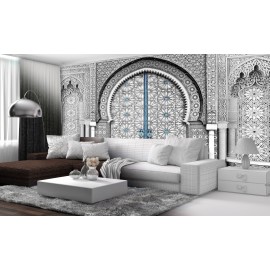 Stickers trompe l'oeil porte marocaine
