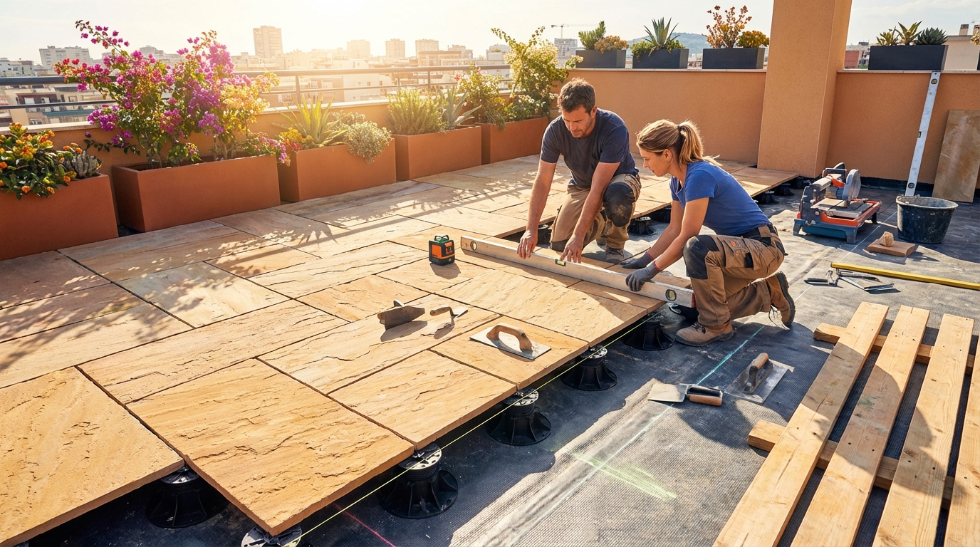 découvrez comment installer facilement une terrasse en dalle sur plots grâce à notre guide étape par étape, des conseils pratiques et les outils nécessaires.