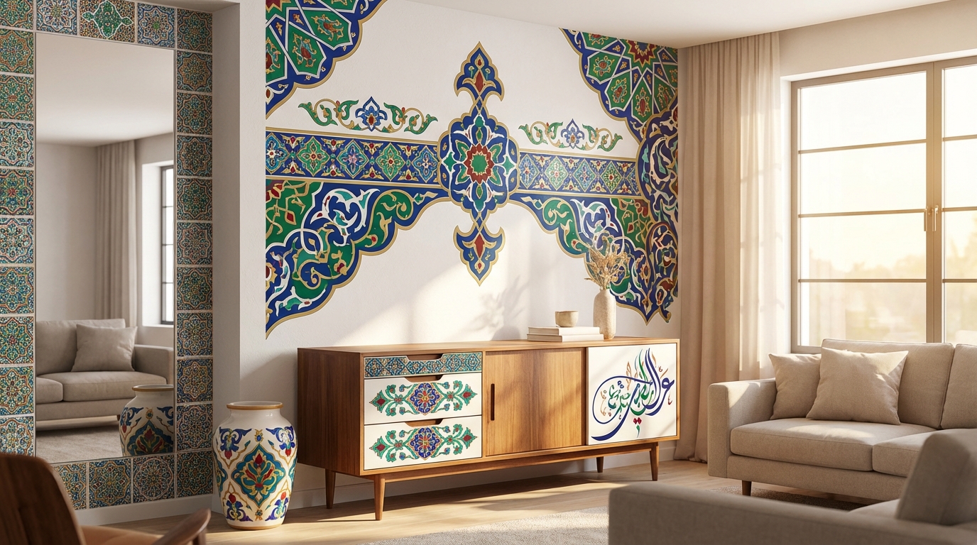 explorez l'élégance des stickers orientaux pour sublimer la décoration de votre intérieur avec des motifs uniques et raffinés.