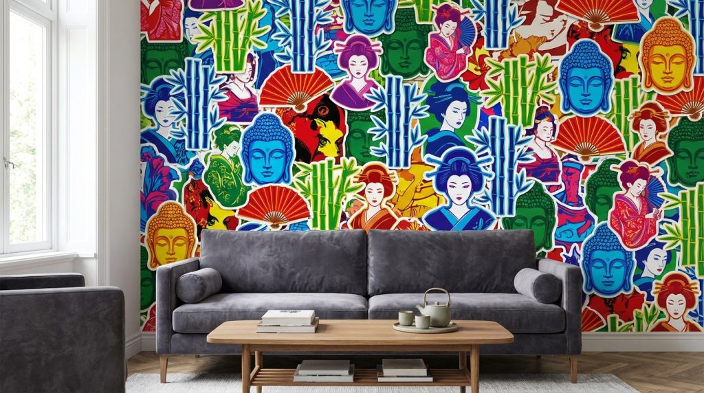 explorez l'élégance des stickers orientaux pour sublimer la décoration de votre intérieur avec des motifs exotiques et raffinés.