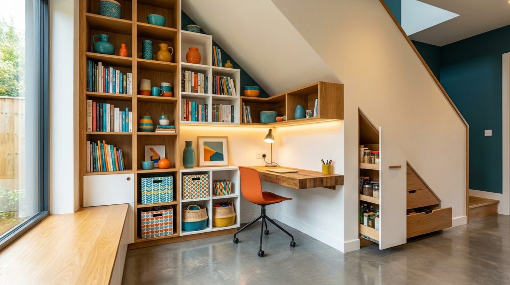 découvrez des idées pratiques pour aménager l'espace sous votre escalier et optimiser chaque centimètre de votre intérieur.