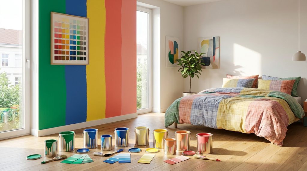 découvrez nos conseils pour choisir la peinture idéale qui transformera l'ambiance de votre chambre, alliant couleurs, finitions et styles adaptés à vos goûts.