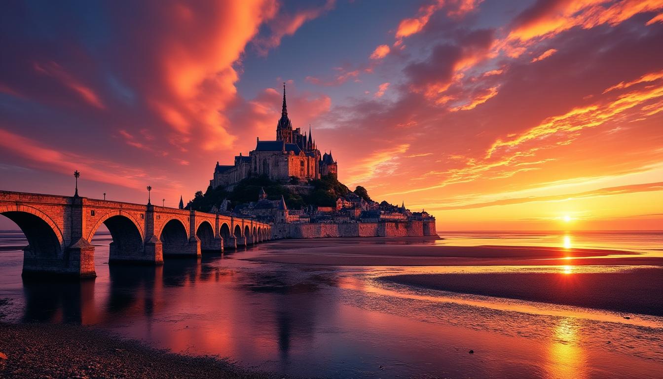 explorez l'histoire fascinante et l'architecture unique du pont du mont saint michel, une merveille qui relie la terre au célèbre site emblématique.