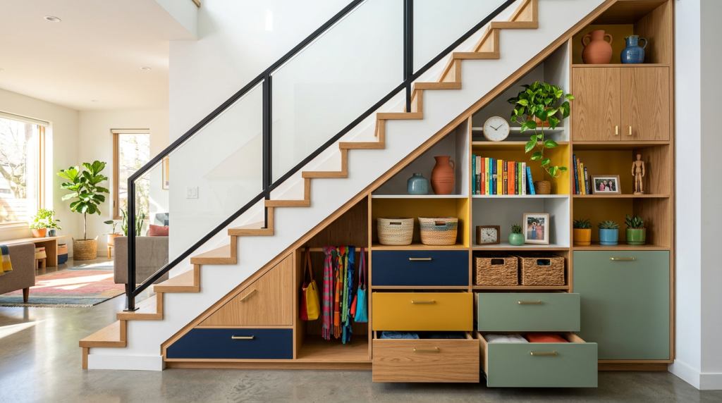 découvrez comment optimiser votre espace avec un rangement sous escalier pratique, alliant fonctionnalité et design pour un intérieur organisé et harmonieux.