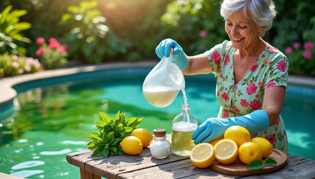 découvrez un remède de grand-mère efficace pour traiter naturellement l'eau verte de votre piscine, sans produits chimiques.