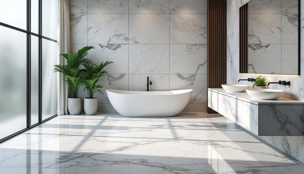 découvrez nos conseils pour aménager une salle de bain en marbre alliant élégance et durabilité, afin de créer un espace chic et intemporel.