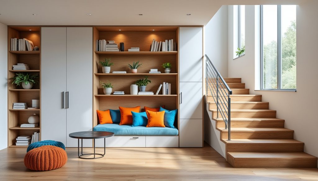 découvrez comment optimiser l'espace sous votre escalier avec des idées d'aménagement pratiques et esthétiques pour gagner en rangement et en fonctionnalité.
