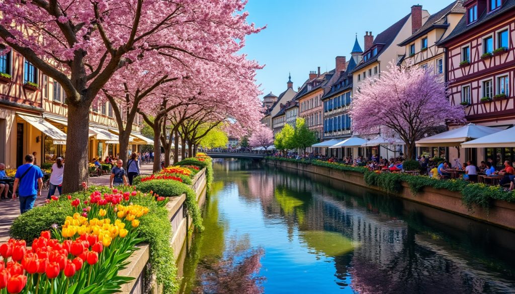 explorez la magie du printemps à strasbourg, entre fleurs éclatantes, balades pittoresques et ambiance chaleureuse au cœur de la ville.