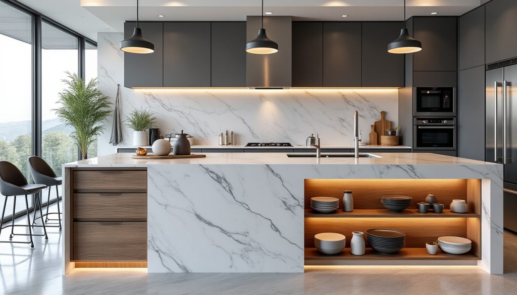 découvrez les avantages d'un îlot central moderne en cuisine et apprenez comment l'intégrer chez vous pour optimiser espace, fonctionnalité et design.